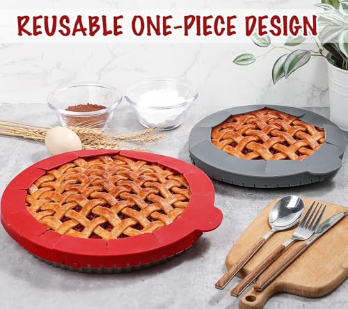 Pie Crust Protector Shield Adjustable Pie Crust Shield Fits 11.5