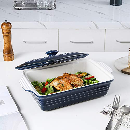 Ceramic Casserole Dish With Lid (Gradient Blue)