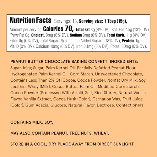 Peanut Butter Chocolate Baking Confetti 2 Pack (Peanut Butter Chocolate)