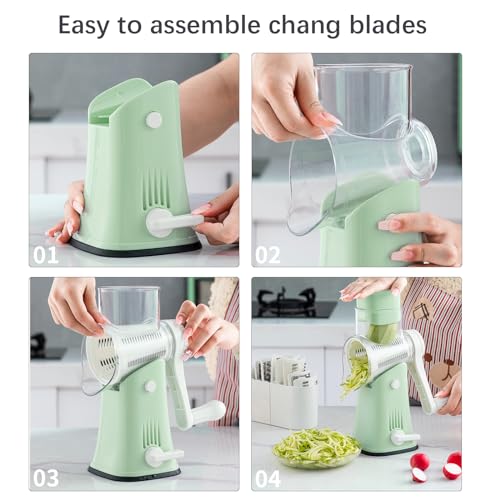 5 in 1 Rotary Cheese Grater Hand Crank