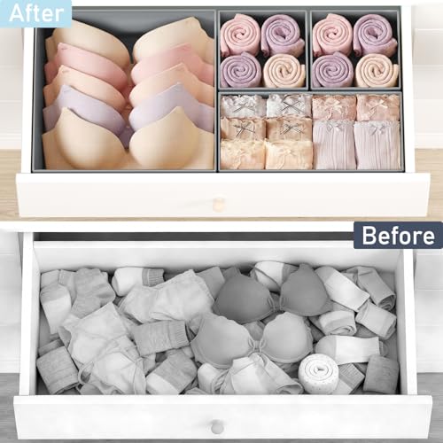 Drawer Organizer Clothes 26 Pack (Gray / 26 Pack)