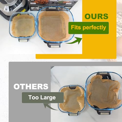 Air Fryer Liners for Ninja Crispi Air Fryer (5.5''+7.5''Square)