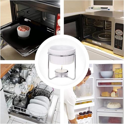 4 Pieces Butter Warmers (White Round)