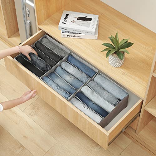 Pants Jeans Organizer for Closet (Grey / 5 Grids)