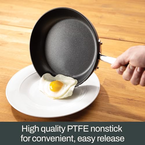 Essentials Hard Anodized Nonstick Cookware Set 10 Piece Oven Safe 350F Pots and Pans Black (10-Piece Set)