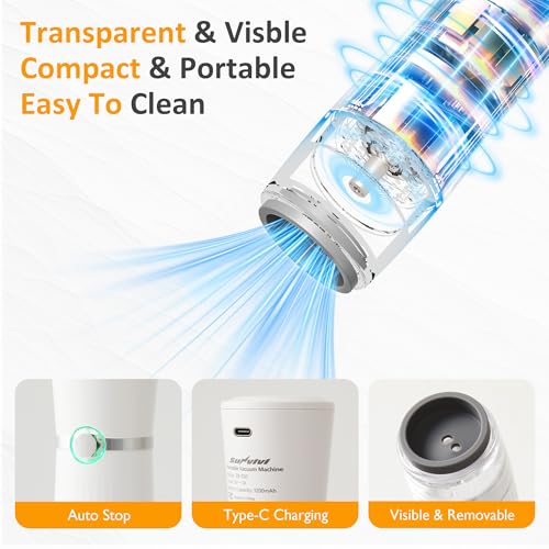 Handheld Vacuum Sealer for Food (Compact (1.89''W x 1.89''D x 8.19''H))