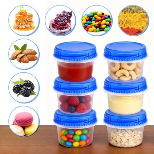 6 Pack Freezer Containers with Screw On Lids (6oz-6pack)