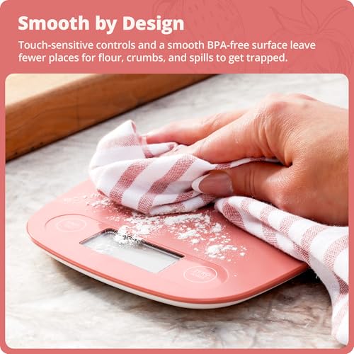 Food Scale Slim & Compact Build (Coral Pink)