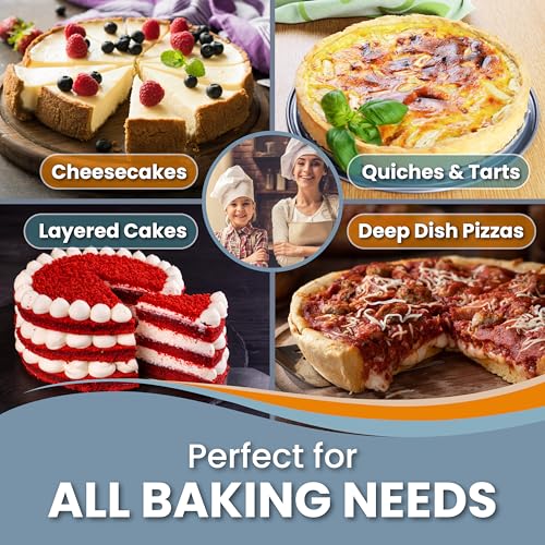 8 Inch Springform Pan for Cheesecake with Leakproof Silicone Sleeve