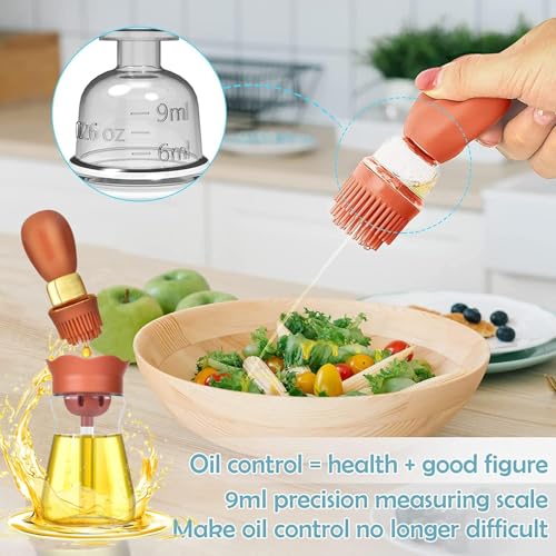 Oil Dispenser with Brush (Cream White-2pcs)
