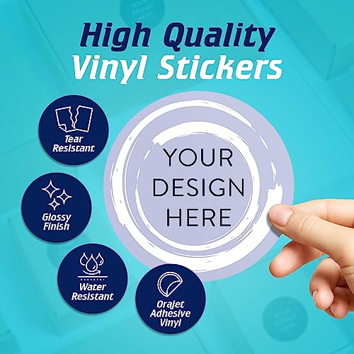 100 Custom Vinyl Stickers (100 Count)