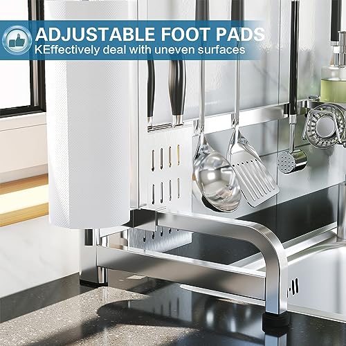 Over The Sink Dish Drying Rack (Silver / 3 Tier Style A)