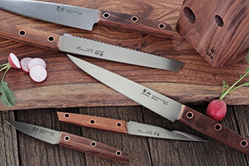 W Series 6 Piece German Steel Knife Block Set
