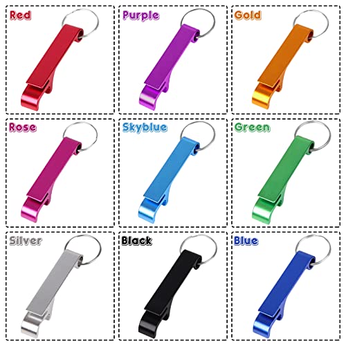 100PCS Personalized Bottle Opener Keychain Bulk Custom Beer Bottle Opener with Logo Text Engraved Wedding Bottle Opener Favors Customized Gifts for Guests Baby Shower Birthday Party (100 Count)
