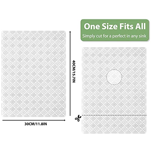 2Pack Kitchen Sink Mat for Stainless Steel (Translucent)