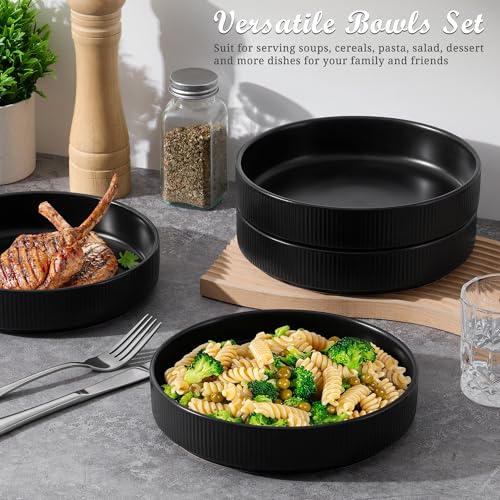 Pasta Bowls Set of 4 (Matte Black)