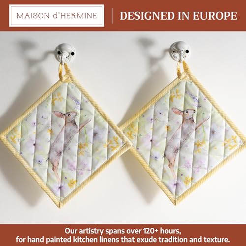 Pot Holders 100% Cotton Potholders (095 - Easter Zest / 8" x 8" (Pot Holder Pack of 2))