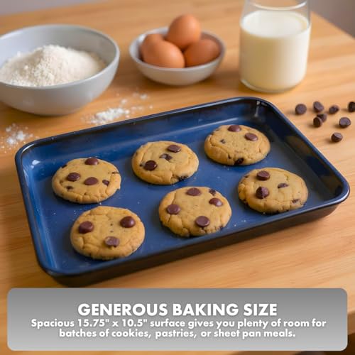Lagasse Large Stoneware Baking Sheet (Blue)