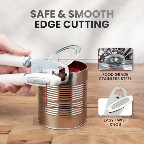 Heavy Duty Stainless Steel Can Opener Manual with Bottle Opener