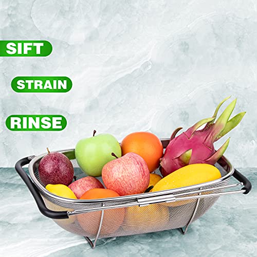 6 Quart Large Over The Sink Colander