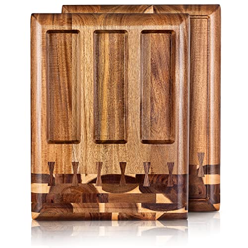 Acacia Wood Cutting Board with Juice Groove