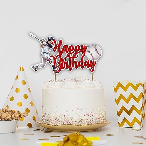 Baseball Happy Birthday Cake Topper