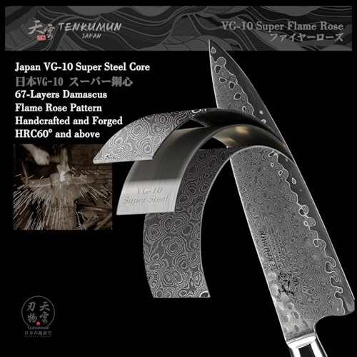 Japanese Gyutou Pro. Handcrafted 8 inch Chef Knife Handmade Forged Knife Japan VG (Red Handle)