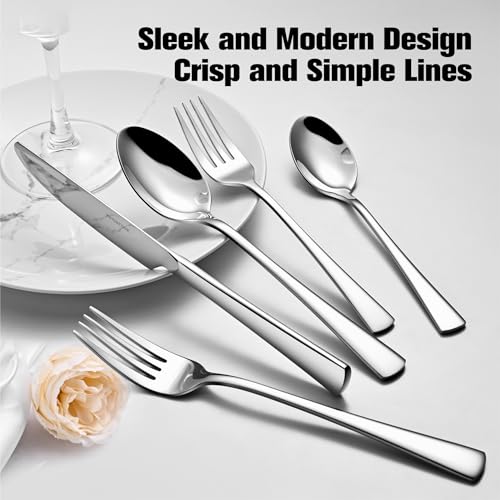 Silverware Set for 8 (Silver / 40-Piece)
