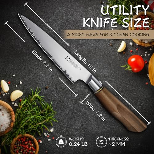 Kitchen Utility Knife 5.1 Inch Kitchen Fruit Paring Knife (5.1 inch)