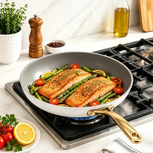7 Piece Ceramic Cookware Set (White / 7pc set)