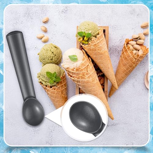 3 Pieces Ice Cream Scoop 7 Inches Nonstick Anti Freeze Ice Cream Scooper with Comfort Handle Aluminum Alloy Design Professional Ice Cream Scoop Easy Clean for Gelato Cookie Sorbet (3 Count)
