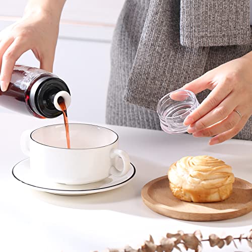 Oil and Vinegar Dispenser 2 Pack (Clear 9.5oz(2 pack))