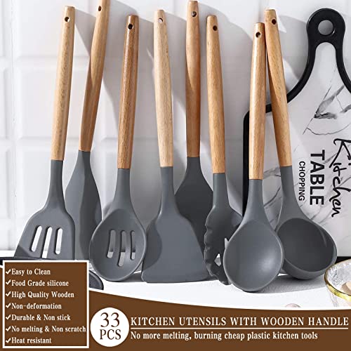 Kitchen Cooking Utensils Set (Gray)