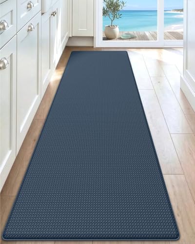 Kitchen Floor Mats Cushioned Anti Fatigue (Dark Blue / 59"l X 17"w X 0.4"th)