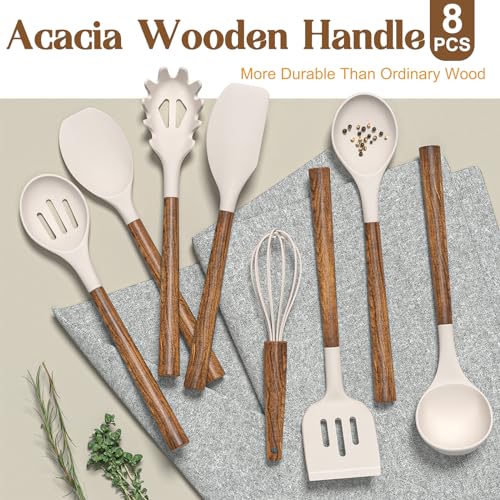 Silicone Cooking Utensil Set (Khaki)