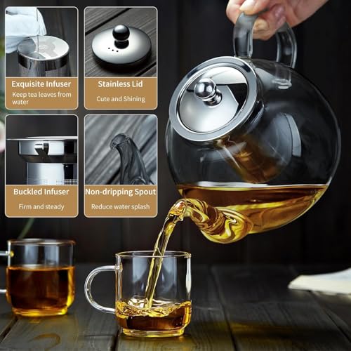 Glass Teapot with Infuser (Ink / 40OZ)