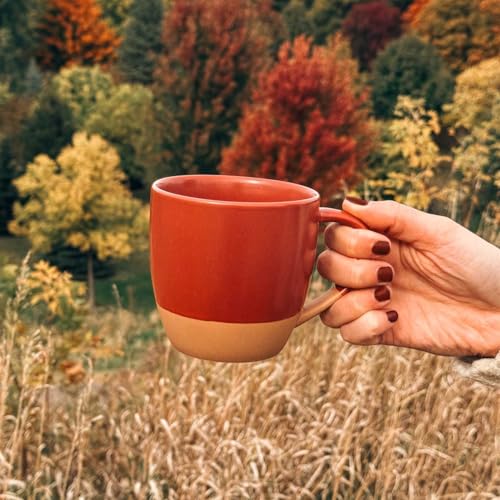 Ceramic Artisan Matte Large Latte Mug Set of 4 (Marina Colors)