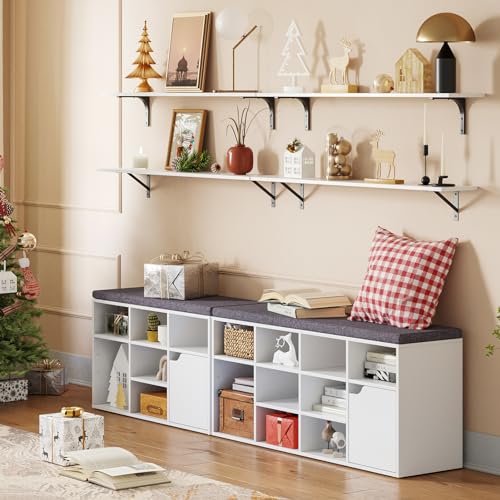 Long Wall Shelves (White / 47.3 Inch)