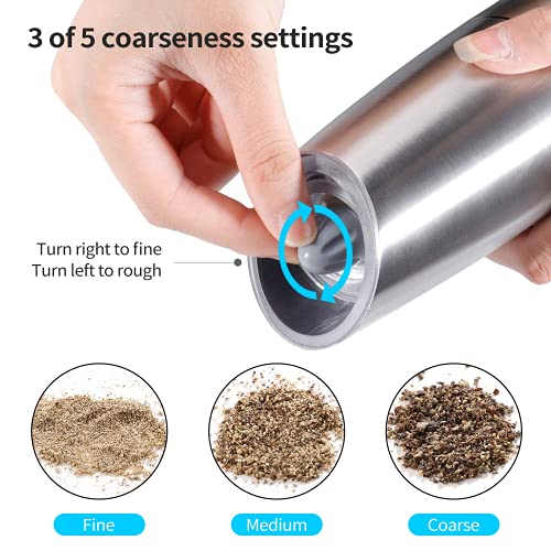 Gravity Salt and Pepper Grinder (Silver 2X)