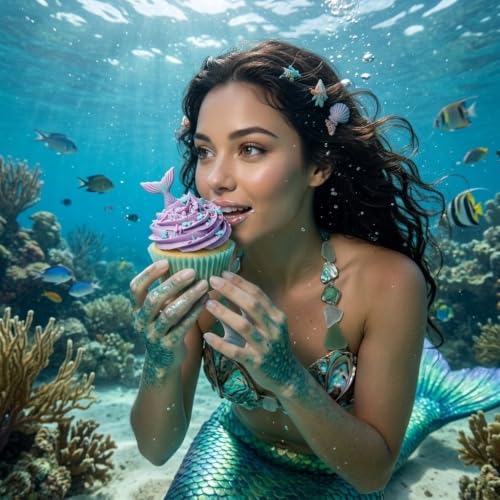 Mermaid Sprinkles for Baking (Blue, purple, pink)