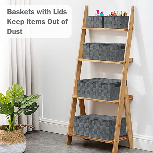 Storage Baskets with Lids (5 Count)