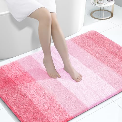Large Bathroom Rugs 44x32 (44" X 32" / Pink)