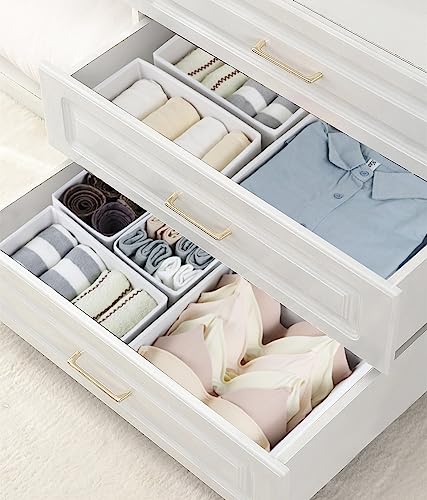 12 Pack Drawer Organizer Clothes (White / 12 Pack)