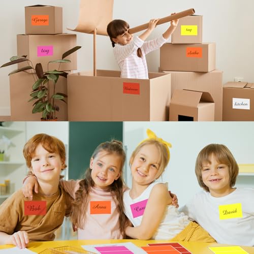Removable Colored Labels Stickers