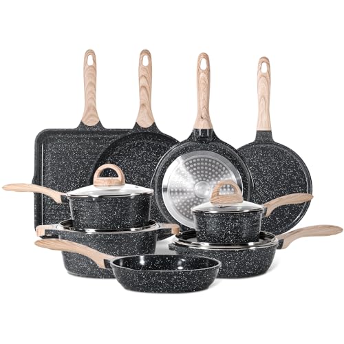24Pcs Ceramic Cookware Set (24 pcs Grey Ceramic)