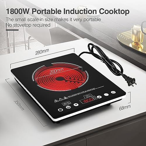 Electric Cooktop Single Burner Portable Stove 1800W 110v