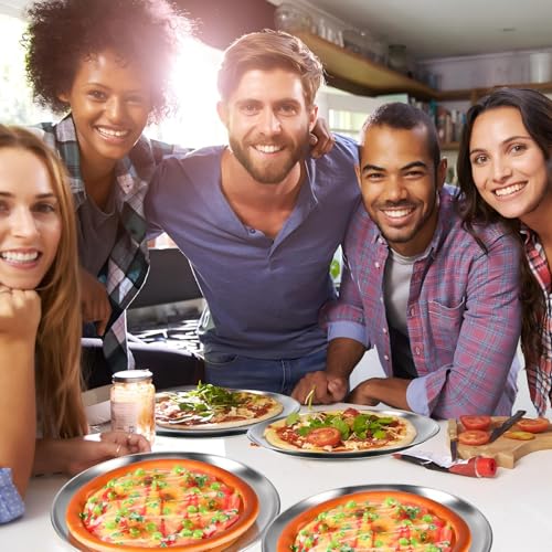 8 Pieces Silver Pizza Pans 12 Inch Bakeware (8 Count)