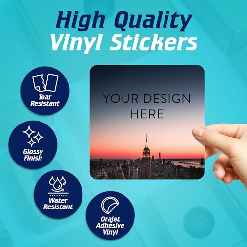 Custom Vinyl Stickers Your Image (100 Count)