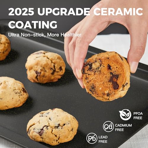 Ceramic Baking Sheet Pan Set of 3 (Dark Gray / L/M/S)