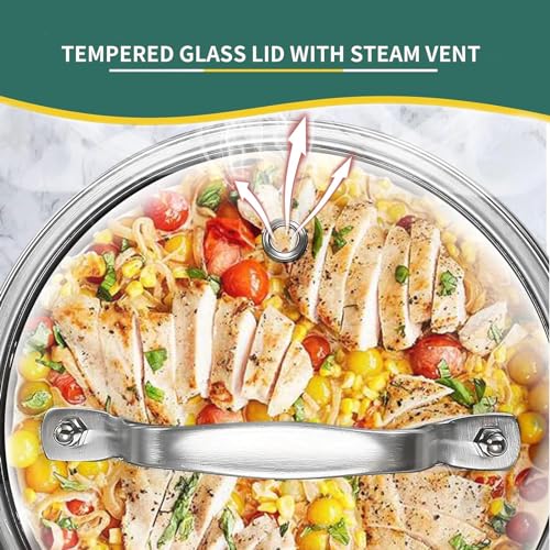 Tri Ply Stainless Steel Hybrid Non Stick Saucepan 1.5 Quart (Black)